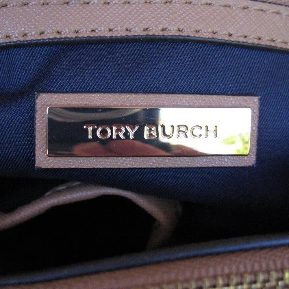 Tory Burch Robinson Small Tan Cardamom Bag Tote